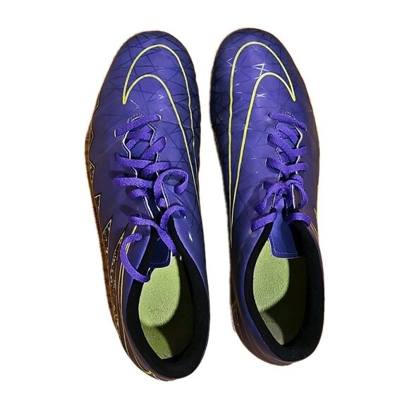 Nike Hypervenom Phade II Purple Frozen Yellow Cleats 749889-550 Men's Size 13 - Picture 3 of 7